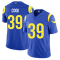 Los Angeles R #39 Cook Player Football V Neck Short Sleeve Royal Jersey Alex For Men Youth Women Gift