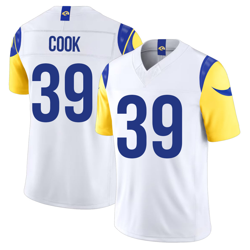 Los Angeles R #39 Cook Player Football V Neck Short Sleeve White Jersey Alex For Men Youth Women Gift