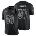 Los Angeles R #50 Limmer Player Football V Neck Short Sleeve Black Jersey Beaux For Men Youth Women Gift