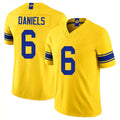 Los Angeles R #6 Daniels Player Football V Neck Short Sleeve Gold Jersey CJ For Men Youth Women Gift