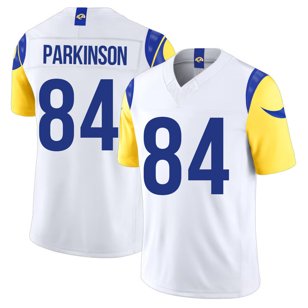 Los Angeles R #84 Parkinson Player Football V Neck Short Sleeve White Jersey Colby For Men Youth Women Gift