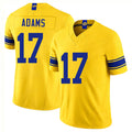 Los Angeles R #17 Adams Player Football V Neck Short Sleeve Gold Jersey Davante For Men Youth Women Gift