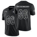 Los Angeles R #68 Quessenberry Player Football V Neck Short Sleeve Black Jersey David For Men Youth Women Gift