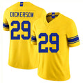 Los Angeles R #29 Dickerson Player Football V Neck Short Sleeve Gold Jersey Eric For Men Youth Women Gift