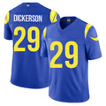 Los Angeles R #29 Dickerson Player Football V Neck Short Sleeve Royal Jersey Eric For Men Youth Women Gift