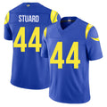 Los Angeles R #44 Stuard Player Football V Neck Short Sleeve Royal Jersey Grant For Men Youth Women Gift