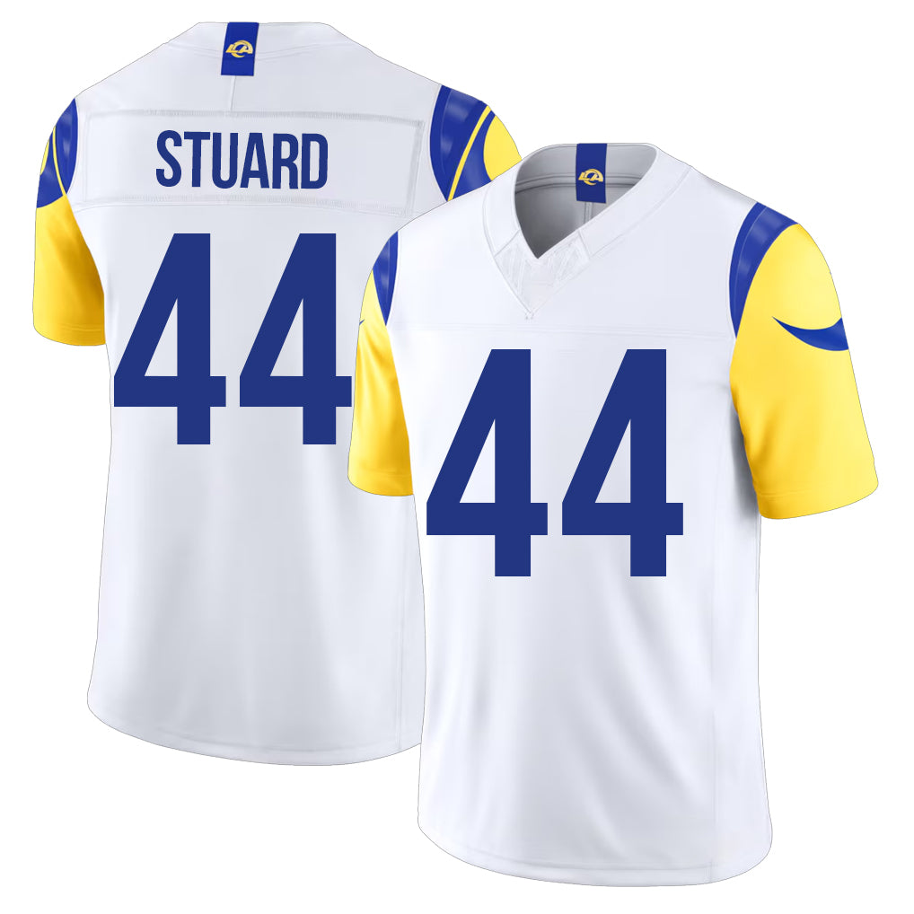 Los Angeles R #44 Stuard Player Football V Neck Short Sleeve White Jersey Grant For Men Youth Women Gift