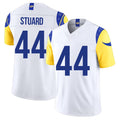 Los Angeles R #44 Stuard Player Football V Neck Short Sleeve White Jersey Grant For Men Youth Women Gift