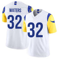 Los Angeles R #32 Waters Player Football V Neck Short Sleeve White Jersey Jordan For Men Youth Women Gift