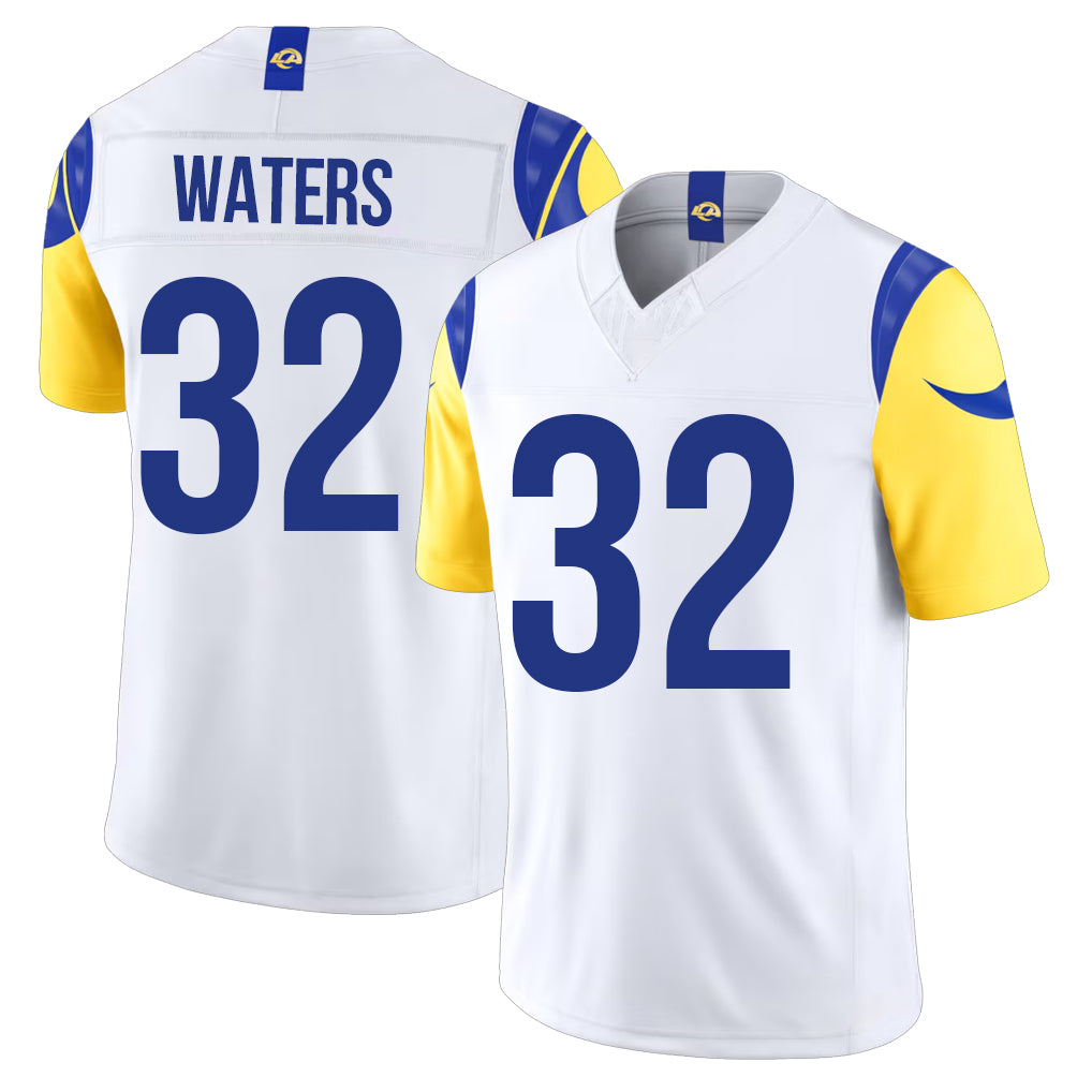 Los Angeles R #32 Waters Player Football V Neck Short Sleeve White Jersey Jordan For Men Youth Women Gift