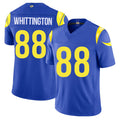 Los Angeles R #88 Whittington Player Football V Neck Short Sleeve Royal Jersey Jordan For Men Youth Women Gift