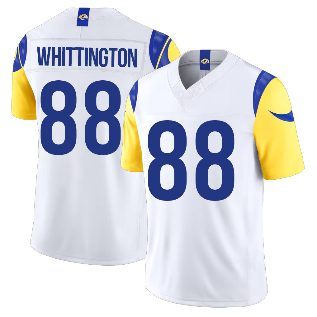 Los Angeles R #88 Whittington Player Football V Neck Short Sleeve White Jersey Jordan For Men Youth Women Gift