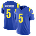 Los Angeles R #5 Kinchens Player Football V Neck Short Sleeve Royal Jersey Kamren For Men Youth Women Gift