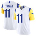 Los Angeles R #11 Thomas Player Football V Neck Short Sleeve White Jersey Keir For Men Youth Women Gift