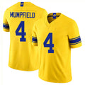 Los Angeles R #4 Mumpfield Player Football V Neck Short Sleeve Gold Jersey Konata For Men Youth Women Gift