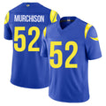 Los Angeles R #52 Murchison Player Football V Neck Short Sleeve Royal Jersey Larrell For Men Youth Women Gift