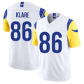 Los Angeles R #86 Klare Player Football V Neck Short Sleeve White Jersey Max For Men Youth Women Gift