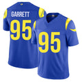 Los Angeles R #95 Garrett Player Football V Neck Short Sleeve Royal Jersey Myles For Men Youth Women Gift