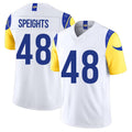 Los Angeles R #48 Speights Player Football V Neck Short Sleeve White Jersey Omar For Men Youth Women Gift