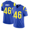 Los Angeles R #46 Jones Player Football V Neck Short Sleeve Royal Jersey Rohan For Men Youth Women Gift