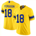 Los Angeles R #18 Ferguson Player Football V Neck Short Sleeve Gold Jersey Terrance For Men Youth Women Gift
