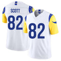 Los Angeles R #82 Scott Player Football V Neck Short Sleeve White Jersey Tyler For Men Youth Women Gift
