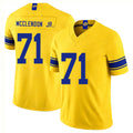 Los Angeles R #71 McClendon Jr. Player Football V Neck Short Sleeve Gold Jersey Warren For Men Youth Women Gift
