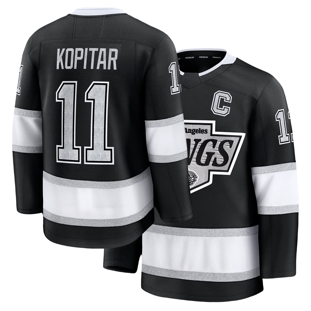 Mens Los Angeles #11 Kopitar Player Ice hockey Long Sleeve Black Anze Jersey