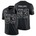 Los Angeles #53 Phillips Player Football V Neck Short Sleeve black Jersey Del'Shawn For Men Youth Women Gift