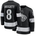 Mens Los Angeles #8 Doughty Player Ice hockey Long Sleeve Black Drew Jersey