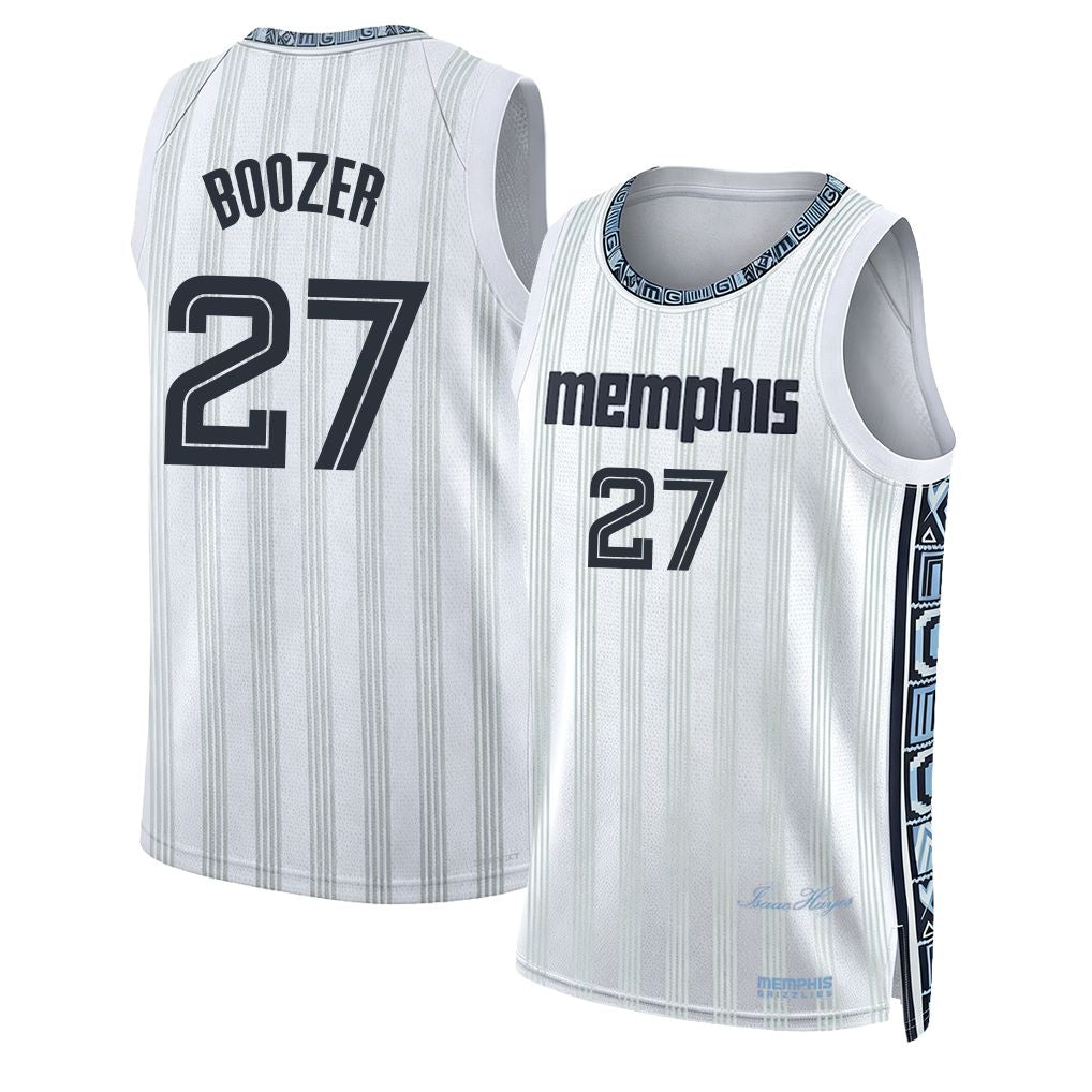 Memphis #27 Boozer Player Basketball Sleeveless White Jersey Cameron For Adult Youth