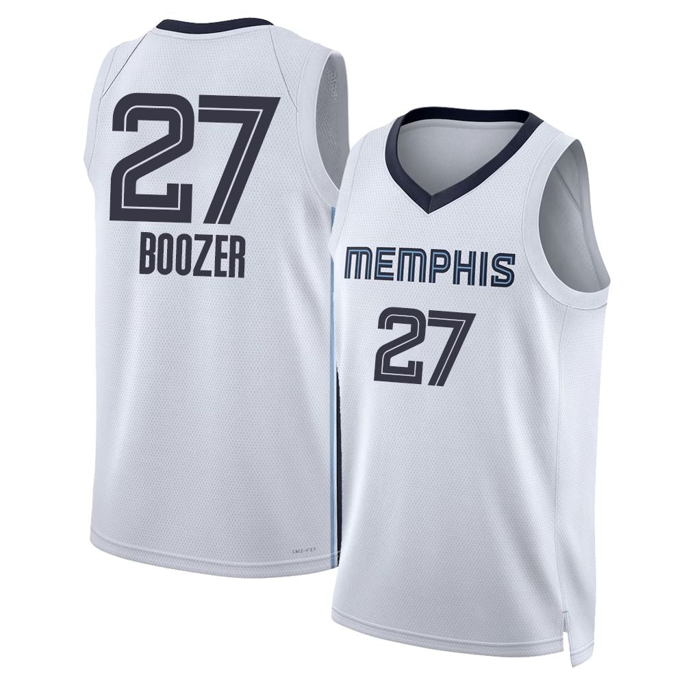 Memphis #27 Boozer Player Basketball Sleeveless White Jersey Cameron For Adult Youth