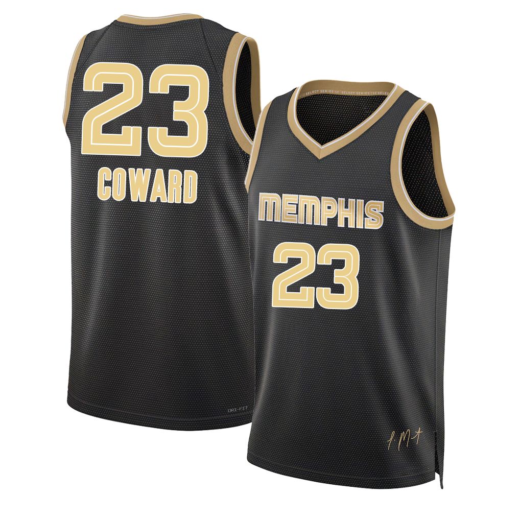 Memphis #23 Coward Player Basketball Sleeveless Black Jersey Cedric  For Adult Youth