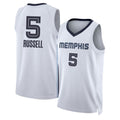 Memphis #5 Russell Player Basketball Sleeveless White Jersey D'Angelo For Adult Youth