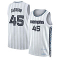 Memphis #45 Jackson Player Basketball Sleeveless White Jersey GG For Adult Youth