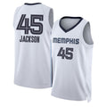 Memphis #45 Jackson Player Basketball Sleeveless White Jersey GG For Adult Youth