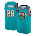 Memphis #28 Stewart Player Basketball Sleeveless Green Jersey Isaiah For Adult Youth