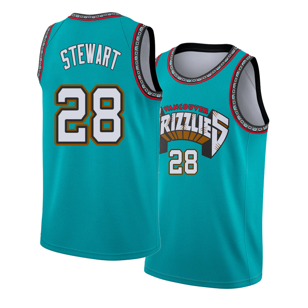 Memphis #28 Stewart Player Basketball Sleeveless Green Jersey Isaiah For Adult Youth