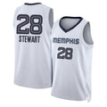 Memphis #28 Stewart Player Basketball Sleeveless White Jersey Isaiah For Adult Youth