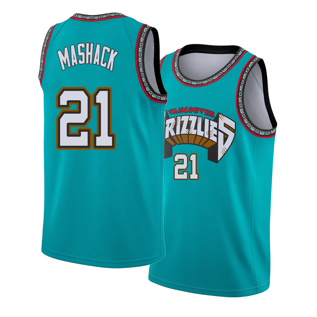 Memphis #21 Mashack Player Basketball Sleeveless Green Jersey Jahmai For Adult Youth