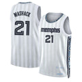 Memphis #21 Mashack Player Basketball Sleeveless White Jersey Jahmai For Adult Youth