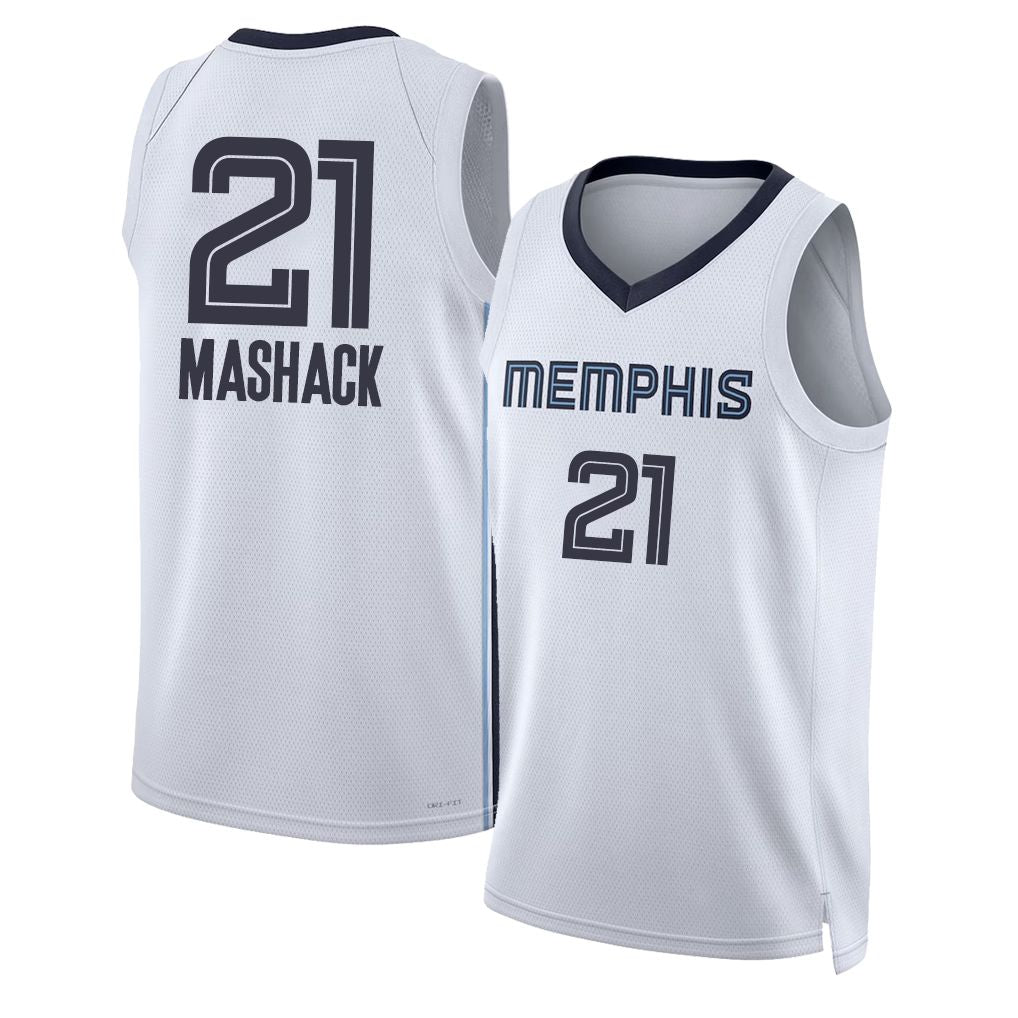Memphis #21 Mashack Player Basketball Sleeveless White Jersey Jahmai For Adult Youth