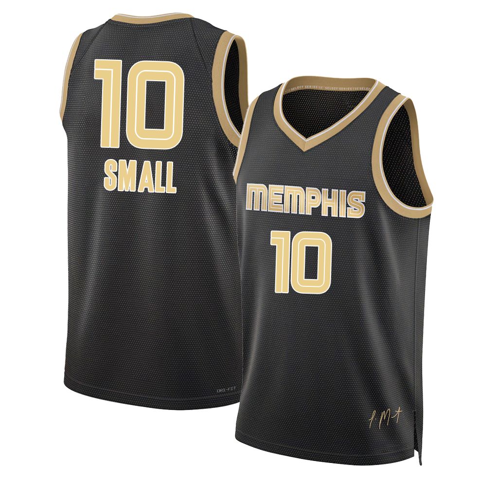 Memphis #10 Small Player Basketball Sleeveless Black Jersey Javon For Adult Youth