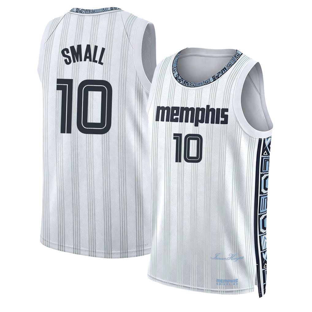 Memphis #10 Small Player Basketball Sleeveless White Jersey Javon For Adult Youth