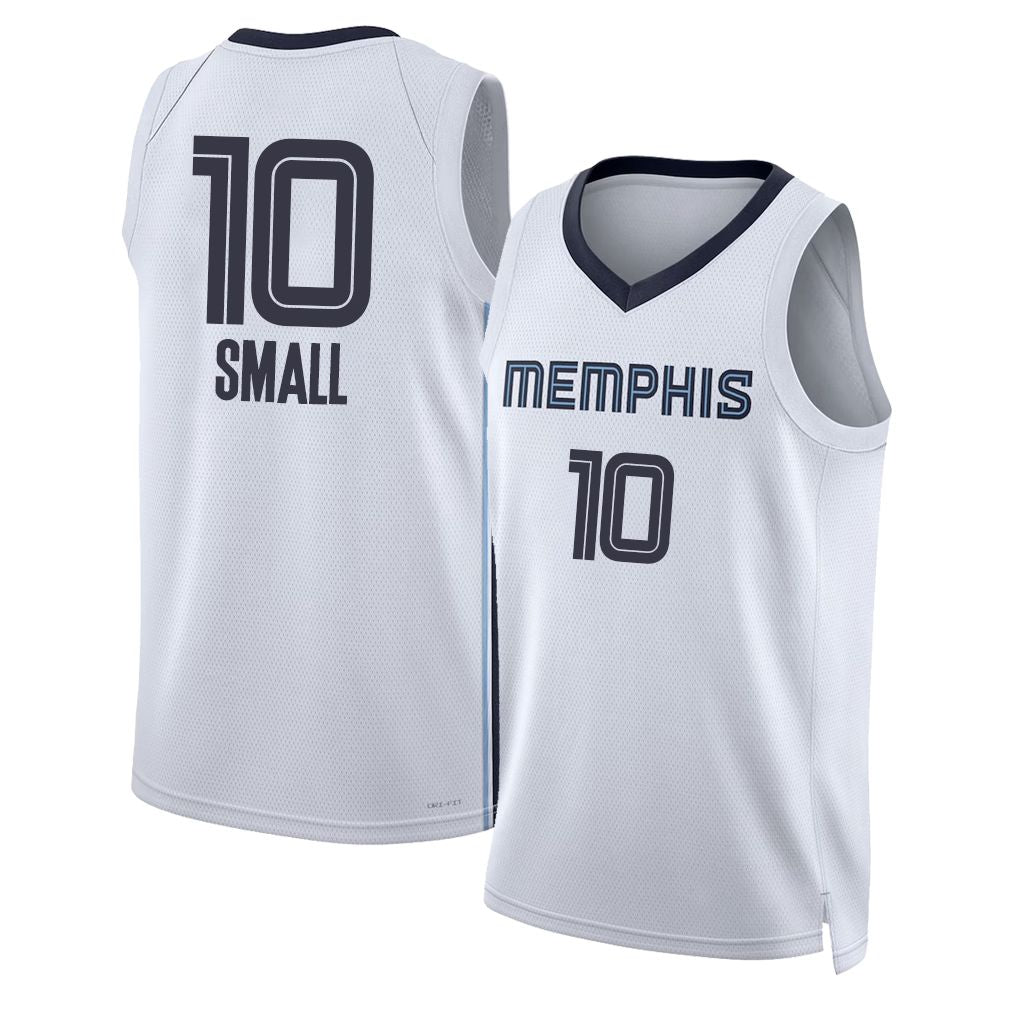 Memphis #10 Small Player Basketball Sleeveless White Jersey Javon For Adult Youth