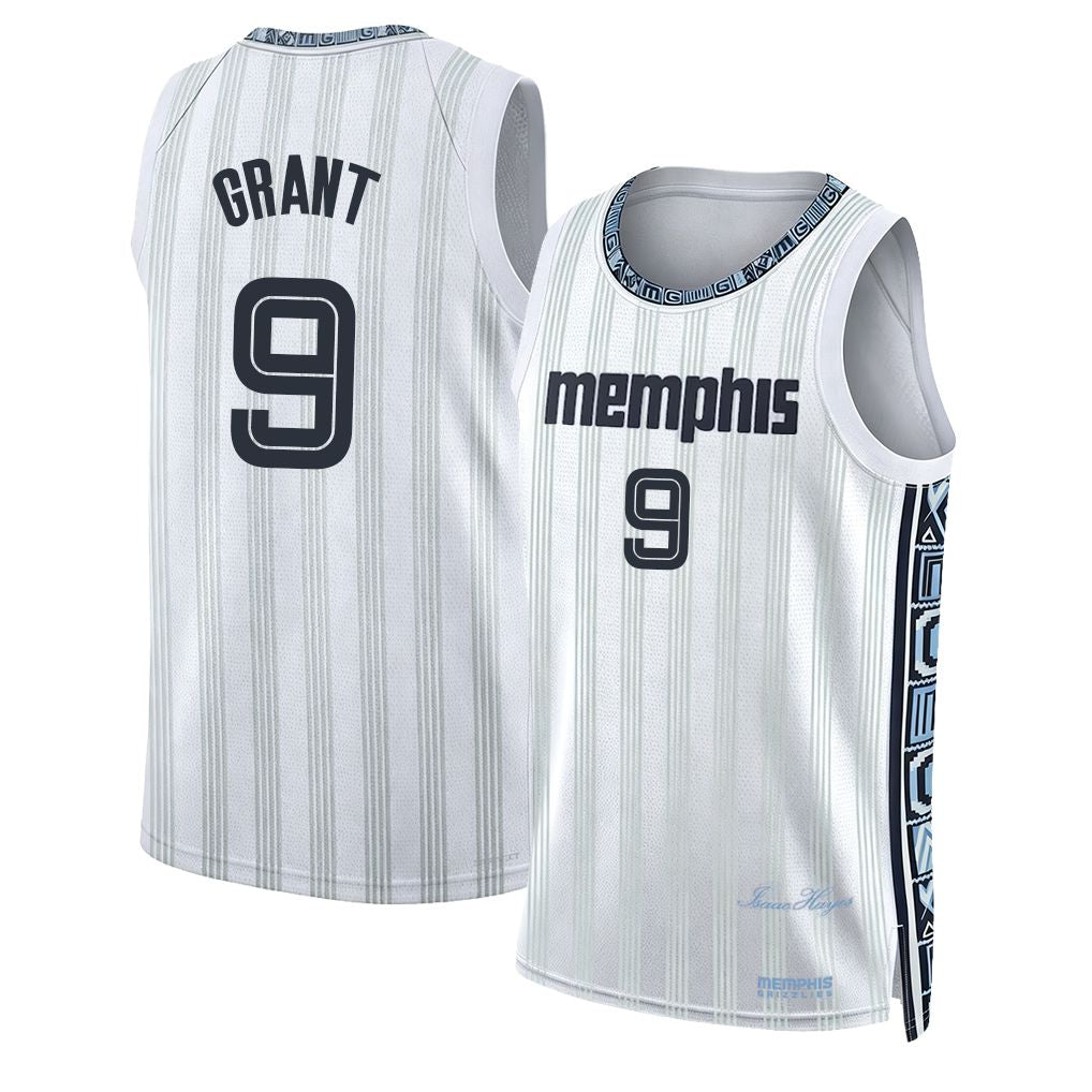 Memphis #9 Grant Player Basketball Sleeveless White Jersey Jerami For Adult Youth