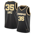 Memphis #35 Lopez Player Basketball Sleeveless Black Jersey Karim For Adult Youth
