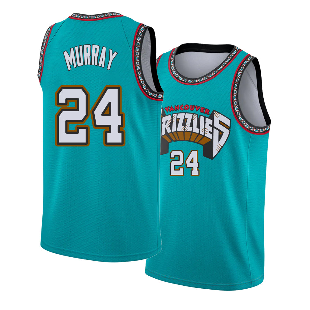 Memphis #24 Murray Player Basketball Sleeveless Green Jersey Kris For Adult Youth