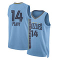 Memphis #14 Peavy Player Basketball Sleeveless Blue Jersey Micah For Adult Youth