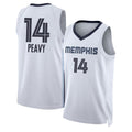 Memphis #14 Peavy Player Basketball Sleeveless White Jersey Micah For Adult Youth